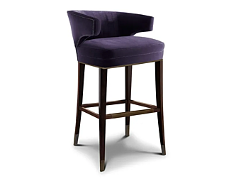 Pouf imbottito in tessuto con schienale IBIS BRABBU