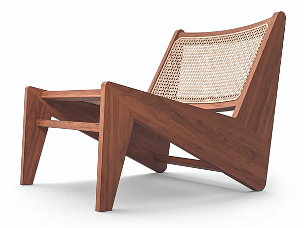Poltrona in legno massello e canna di Vienna CASSINA 058 Kangaroo 058 fabbrica CASSINA dall'Italia. Foto №1