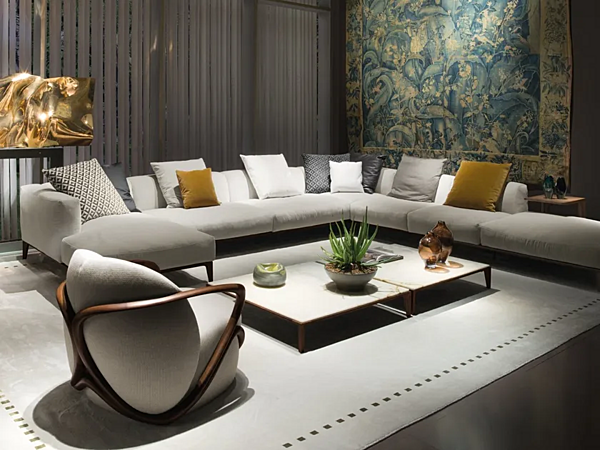 Divano angolare in tessuto GIORGETTI collezione Aton fabbrica GIORGETTI dall'Italia. Foto №2