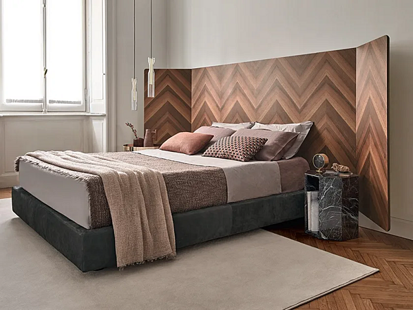 Letto matrimoniale in noce con testiera alta Gallotti&Radice Eve fabbrica Gallotti & Radice dall'Italia. Foto №2