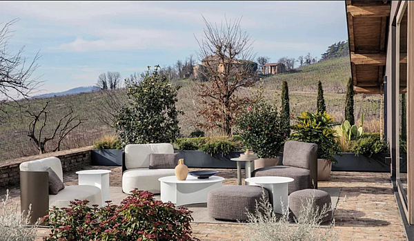 Poltrona da giardino in tessuto Pierre Shell Flou fabbrica Flou dall'Italia. Foto №7
