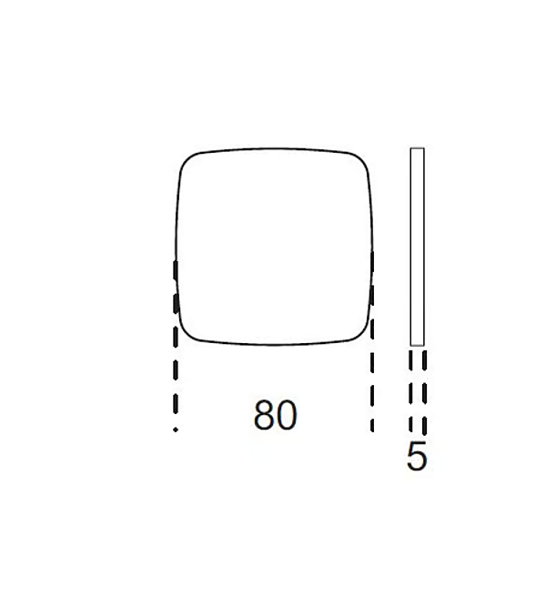 Specchio da parete quadrato con cornice Gallotti&Radice Soft Square fabbrica Gallotti & Radice dall'Italia. Foto №3