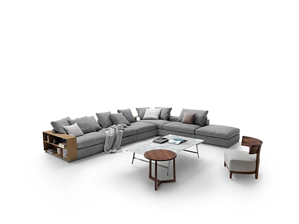Divano angolare in tessuto con spazio di stoccaggio FLEXFORM Groundpiece fabbrica FLEXFORM dall'Italia. Foto №5