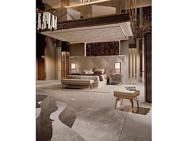 Letto matrimoniale con testata imbottita Bizzotto Italia Symphony fabbrica Bizzotto Italia dall'Italia. Foto №6
