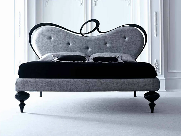 Letto matrimoniale con testata imbottita Romeo CORTEZARI 911-T fabbrica CORTE ZARI dall'Italia. Foto №2