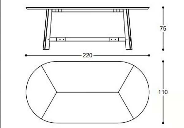 Tavolo ovale in MDF e noce Black Tie collezione Edison EDI22C, EDI26C fabbrica Black Tie dall'Italia. Foto №5