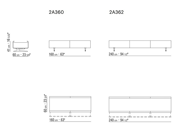 Buffet in legno impiallacciato con top in marmo e cassetti FLEXFORM EARL 2A362, 2A368 fabbrica FLEXFORM dall'Italia. Foto №8