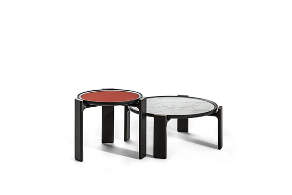 Tavolino da caffè rotondo in vetro POLTRONA FRAU DUO fabbrica POLTRONA FRAU dall'Italia. Foto №3