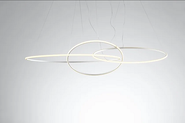 Lampadario LED in metallo Fabbian Olympic F45 3x fabbrica Fabbian dall'Italia. Foto №4