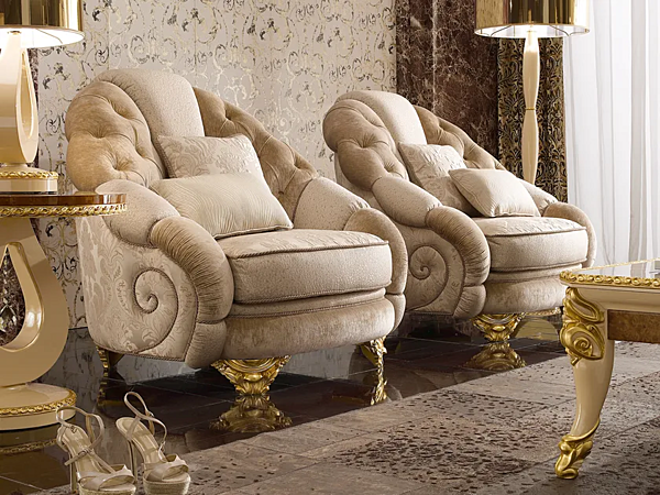 Poltrona in tessuto tufted A.R. Arredamenti collezione Harmony 381 fabbrica A.R.ARREDAMENTI SRL dall'Italia. Foto №2