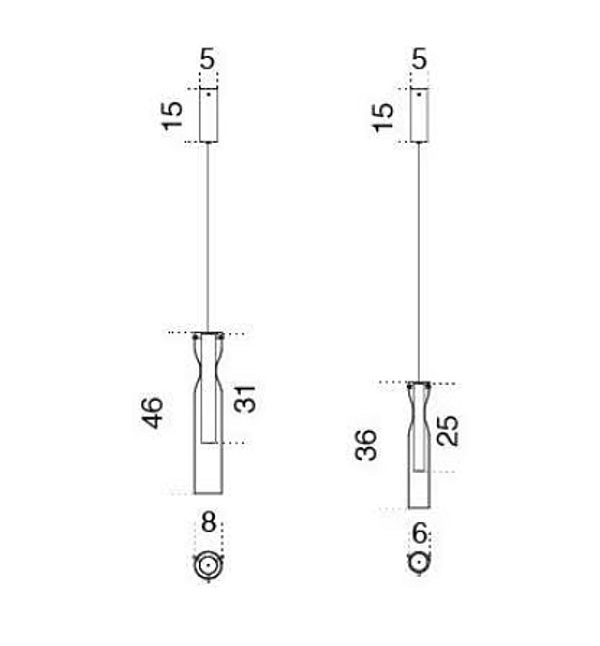 Lampada a sospensione in ottone LED Epsilon Sola Gallotti&Radice fabbrica Gallotti & Radice dall'Italia. Foto №6