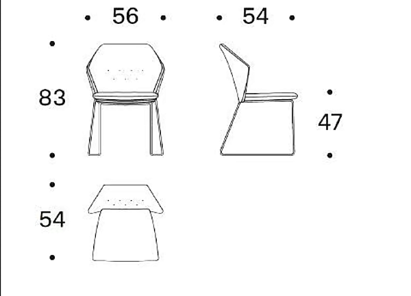 Sedia con base a slitta in tessuto New York Saba Italia fabbrica SABA dall'Italia. Foto №8
