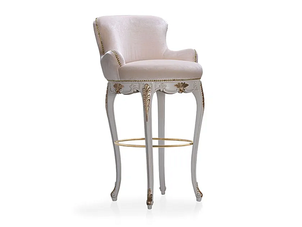 Sgabello alto in tessuto con schienale Savio Firmino 3443 fabbrica SAVIO FIRMINO dall'Italia. Foto №1