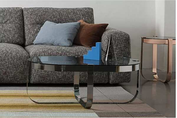 Tavolino da caffè rotondo in vetro e ferro SABA Ring fabbrica SABA dall'Italia. Foto №4