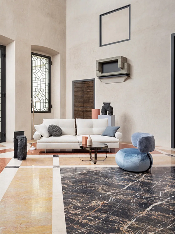 Divano angolare in tessuto Limes New Saba fabbrica SABA dall'Italia. Foto №8