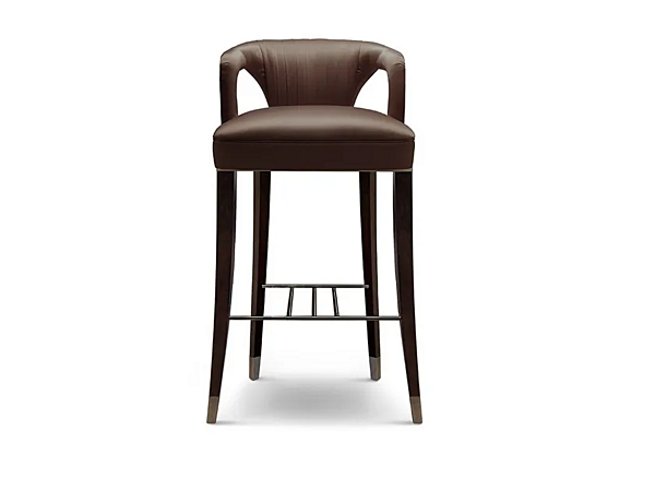 Sgabello alto imbottito con schienale Karoo BRABBU fabbrica BRABBU dall'Italia. Foto №2