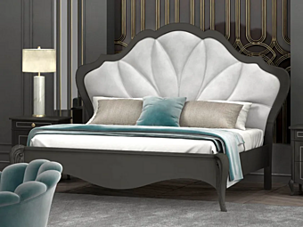 Letto matrimoniale con testata imbottita CASA +39 GIGLIO C22013, C22014