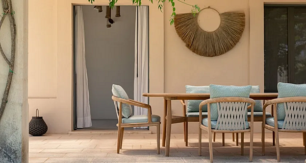 Sedia da giardino imbottita in teak con braccioli POLTRONA FRAU The Secret Garden fabbrica POLTRONA FRAU dall'Italia. Foto №12