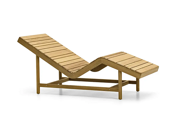 Lettino prendisole in teak con schienale morbido VARASCHIN Barcode 2181E fabbrica VARASCHIN dall'Italia. Foto №1