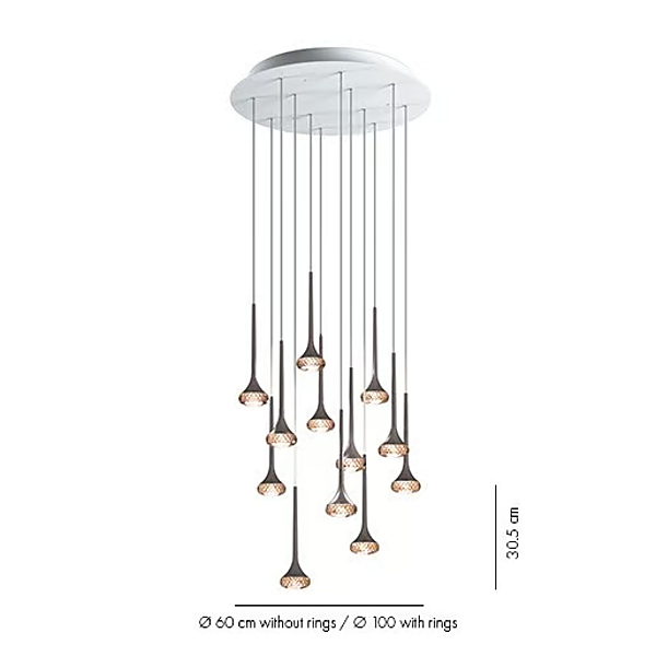 Lampada a sospensione in cristallo LED Fairy AXOLIGHT fabbrica Axolight dall'Italia. Foto №6