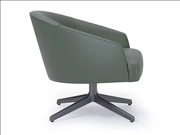 Poltrona girevole in pelle con base a 4 razze e braccioli Moore Relax I 4 Mariani fabbrica i 4 Mariani dall'Italia. Foto №3