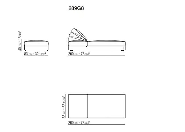 Лежак из дерева с мягкой спинкой FLEXFORM HAMPTONS fabbrica FLEXFORM dall'Italia. Foto №5