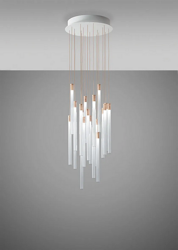 Lampada a sospensione in vetro borosilicato multispot Fabbian Tooby fabbrica Fabbian dall'Italia. Foto №4