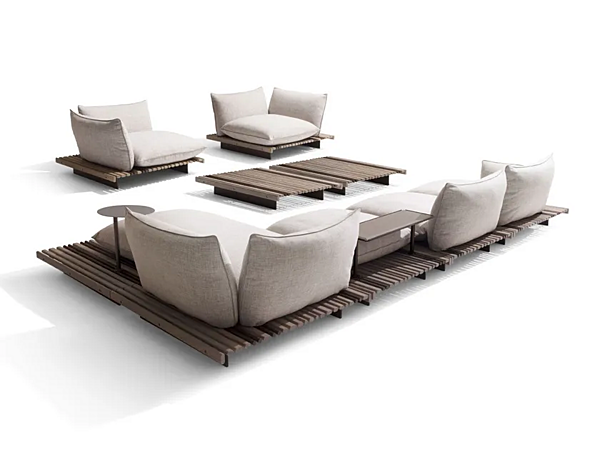 Divano angolare modulare da giardino in tessuto Apsara GIORGETTI fabbrica GIORGETTI dall'Italia. Foto №2