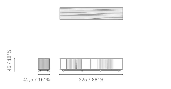 Mobile TV in legno di rovere POLTRONA FRAU collezione Lloyd fabbrica POLTRONA FRAU dall'Italia. Foto №2