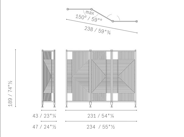Paravento in pelle POLTRONA FRAU Plot fabbrica POLTRONA FRAU dall'Italia. Foto №13