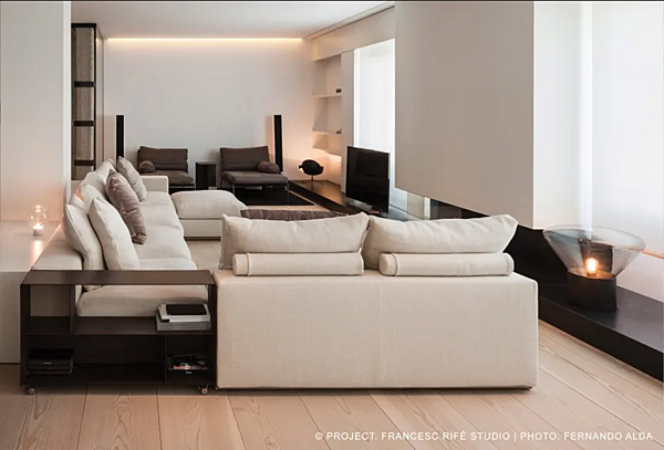 Divano angolare in tessuto con spazio di stoccaggio FLEXFORM Groundpiece fabbrica FLEXFORM dall'Italia. Foto №15