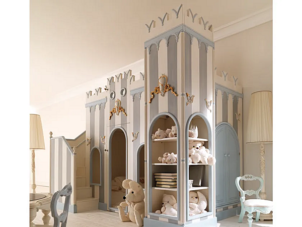 Set letto in legno Savio Firmino 3760 con testiera imbottita 3184CST A fabbrica SAVIO FIRMINO dall'Italia. Foto №3