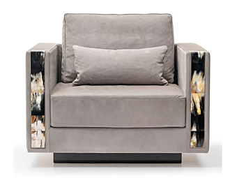 Poltrona con braccioli in nabuk Zeus 6089L ARCAHORN 6089L