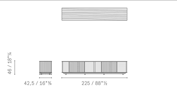 Mobile TV in legno di rovere POLTRONA FRAU collezione Lloyd fabbrica POLTRONA FRAU dall'Italia. Foto №4