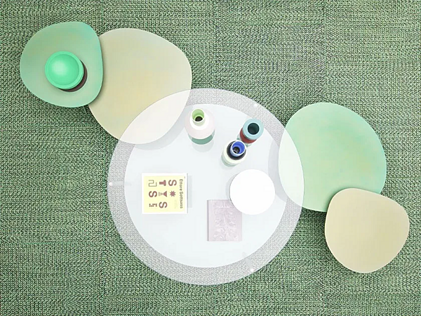 Tavolino da caffè quadrato rotondo in legno PAOLA LENTI Harvey fabbrica PAOLA LENTI dall'Italia. Foto №1