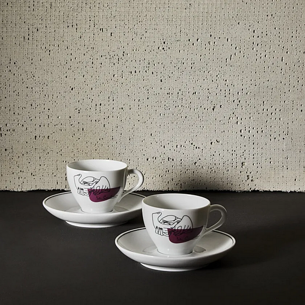 Set di tazze in porcellana con piattino CASSINA GNR Service Prunier GNR 23 fabbrica CASSINA dall'Italia. Foto №11