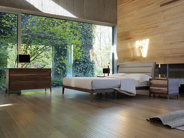 Letto matrimoniale in legno con testiera imbottita DALE Verso Nord P 115 fabbrica Dale Italia (by Cantiero) dall'Italia. Foto №8
