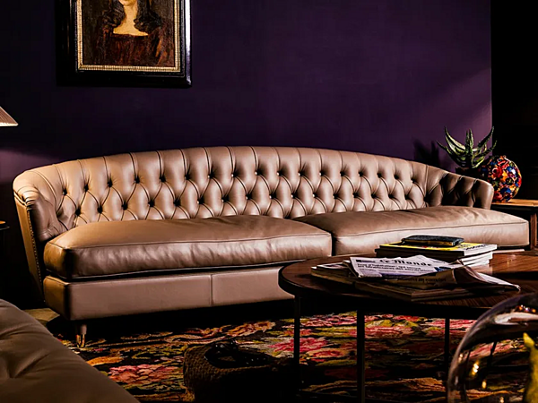 Divano in pelle tufted a tre posti Black Tie Savoi SAV24H80, SAV26H80 fabbrica Black Tie dall'Italia. Foto №1