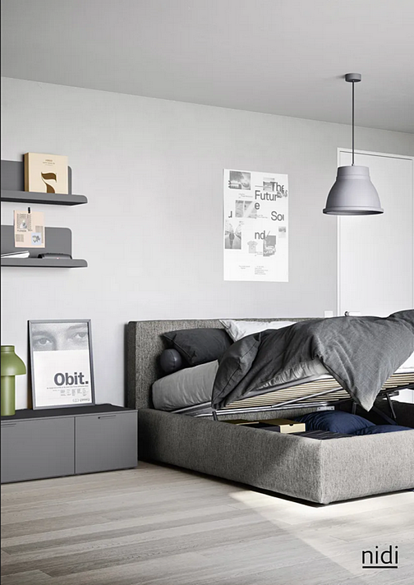 Letto matrimoniale imbottito Wind Nidi fabbrica nidi dall'Italia. Foto №5