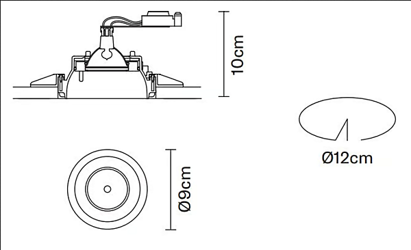 Fabbian прожектор встраиваемый металлический  Tools fabbrica Fabbian dall'Italia. Foto №15