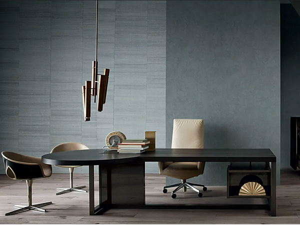 Scrivania direzionale con ripiani in legno POLTRONA FRAU COLLEZIONE JOBS 5580725 5580725 fabbrica POLTRONA FRAU dall'Italia. Foto №2