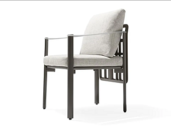 Poltrona con braccioli in tessuto da giardino Aldia GIORGETTI 91070, 91071
