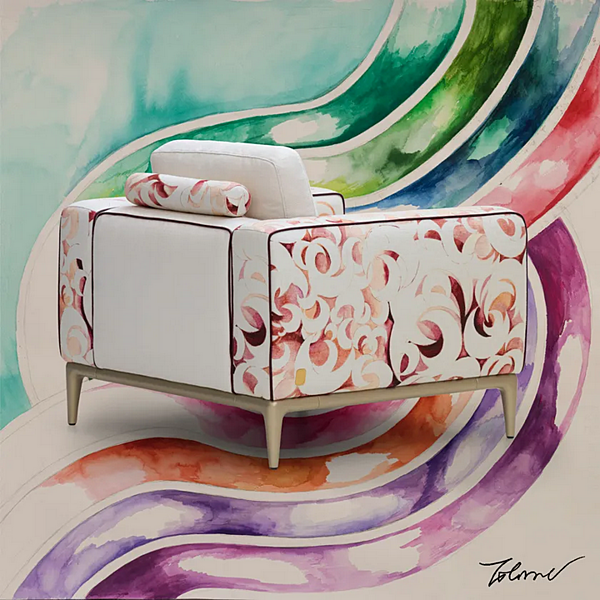 Poltrona con braccioli in tessuto FORMITALIA collezione Moon H -Armchair-A fabbrica FORMITALIA dall'Italia. Foto №8