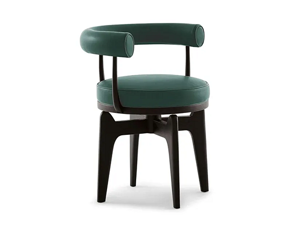 Poltrona girevole in pelle con braccioli CASSINA Indochine fabbrica CASSINA dall'Italia. Foto №5