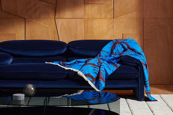 Coperta in lana e cotone con motivo grafico CASSINA Toncloud fabbrica CASSINA dall'Italia. Foto №3