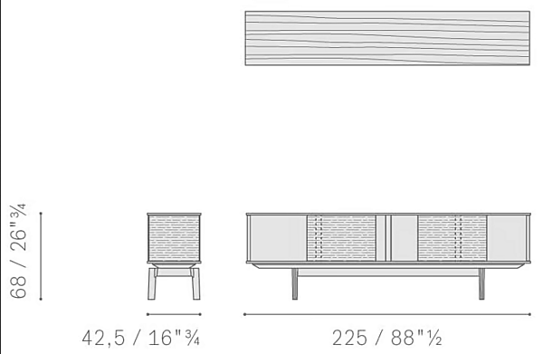 Credenza in tessuto tecnico POLTRONA FRAU collezione Lloyd Tex fabbrica POLTRONA FRAU dall'Italia. Foto №29