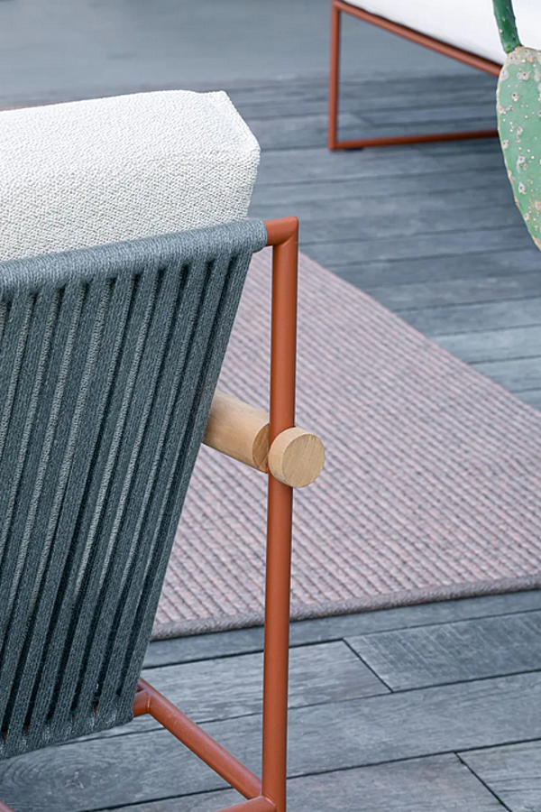 Divano da giardino a 2 posti con base a slitta in tessuto Atmosphera Pipe fabbrica ATMOSPHERA dall'Italia. Foto №7