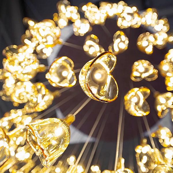 Lampada a sospensione in vetro di Murano fatta a mano Destin Charme MULTIFORME SS3390-140x260-A fabbrica MULTIFORME dall'Italia. Foto №5