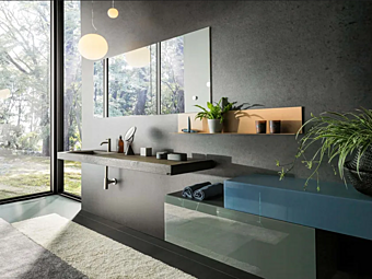 Lavabo con piano integrato profondità Wildwood 1114 LAGO fabbrica LAGO dall'Italia