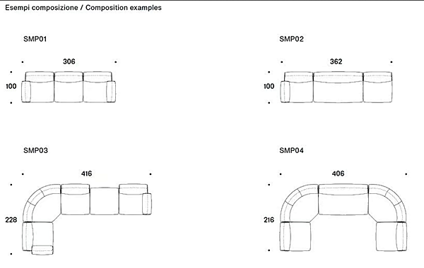 Divano angolare in tessuto Simposio Saba fabbrica SABA dall'Italia. Foto №16